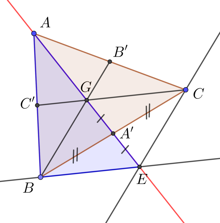 Démonstration 4ème. Les trois médianes sont concourantes dans un