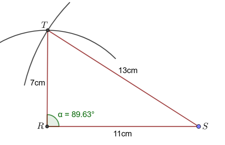 Triangle non rectangle contraposée mesure d'angle